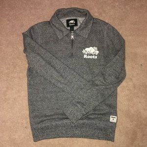 Quarter zip roots women’s sweater